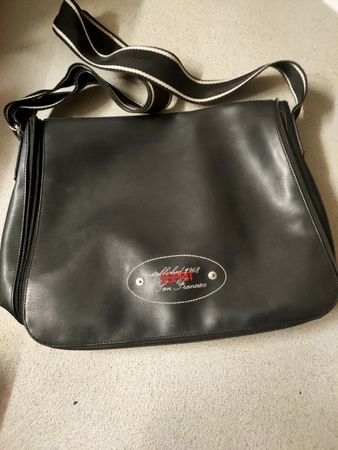 Esprit Umhängetasche, schwarz, Leder, Vintage Look