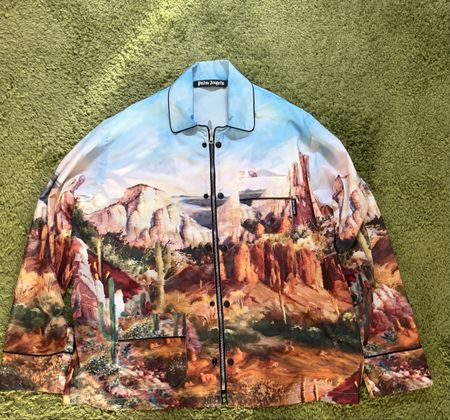 Palm Angels Jacke mit Wüsten-Print und Adler Motiv bunt