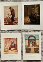 4 Kunstdrucke Giacometti–Hodler–Böcklin–Schmid 60-er Jahre