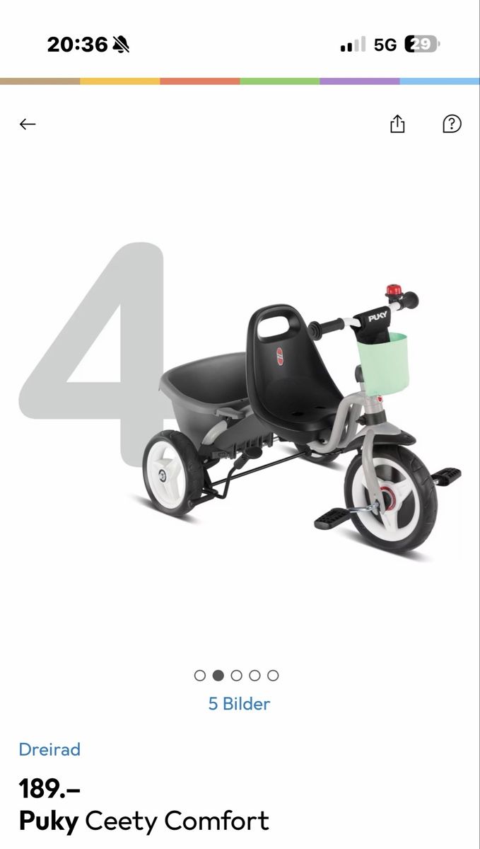 Veicoli per bambini: Puky ceety comfort – Usato da Moosseedorf venduto da ali_2c6z 4