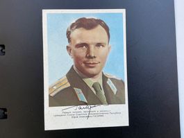 Weltraum OU Juri Gagarin Original Porträt 10.5 *15  signiert