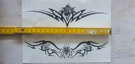XL Tattoo, Tattoo Aufkleber, Tribal, Blumen, Spinne, Sticker