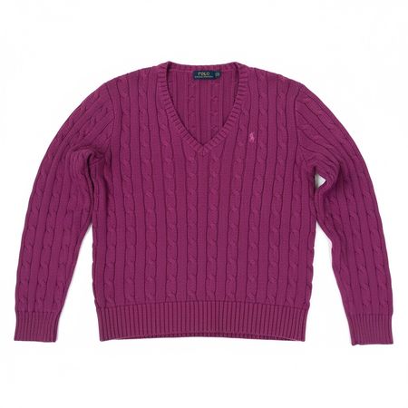 Pull maille torsadée Polo Ralph Lauren Fuchsia - M #36