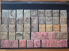 CH-Briefmarken gestempelt auf Karte E1 Zustand gemäss Bild