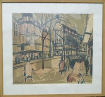 Walter Kerker – „Altstadt“ Lithographie, signiert