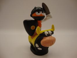 CHUPA CHUPS STIERRITTER WERBEFIGUR SCHWARZ 6,5 CM 1993 SPAIN
