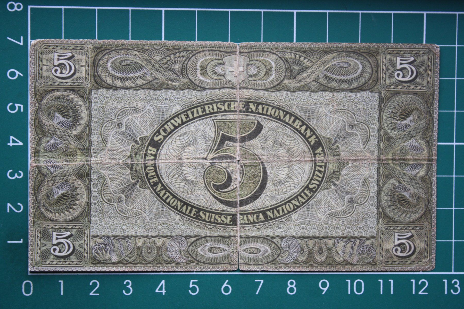 Banknoten: schweizer wilhelm tell 5 franken 1949 – Gebraucht aus Laupen BE von Gufi57 1