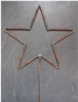 Rost-Deko Stern Gartenstecker 88cm selbstgemacht
