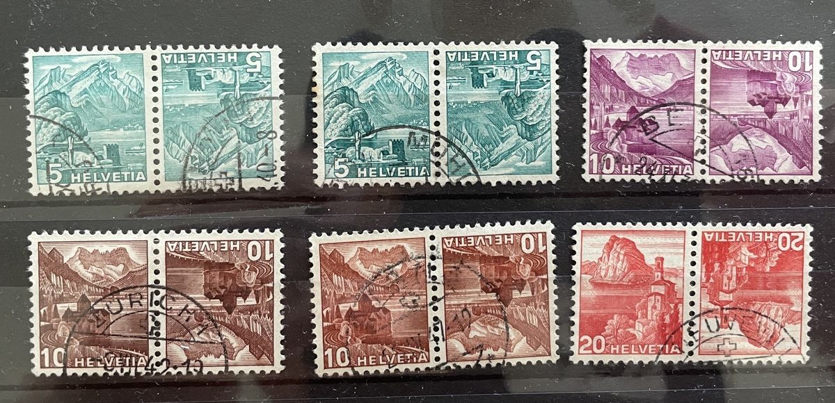 Alle Briefmarken: Lot Kehrdrucke o – Gebraucht aus Zug von gip41