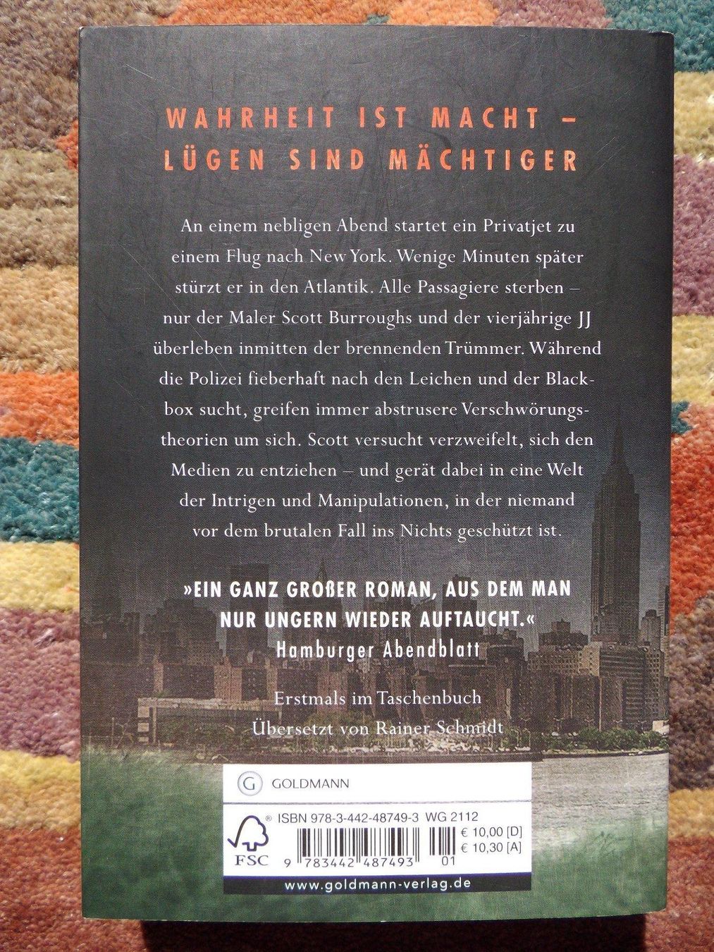 Bücher: Noah Hawley: Vor dem Fall – Gebraucht aus Uster von urs_75by 1