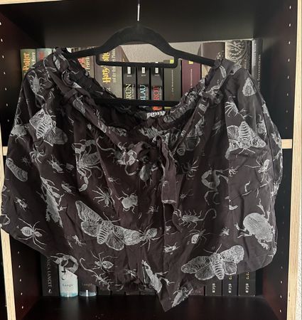 Disturbia Parasite Bugs Tie Waist Paperbag Shorts