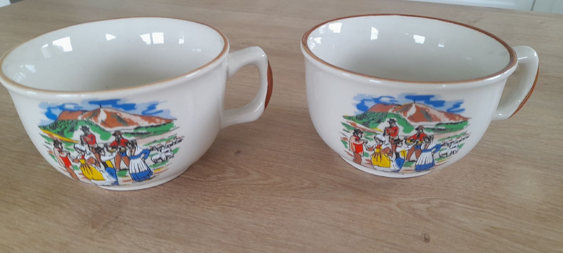 Tazze: 2 bols tasses déjeuner grès France – Nuovo (secondo la descrizione) da ERLINSBACH venduto da doudouce