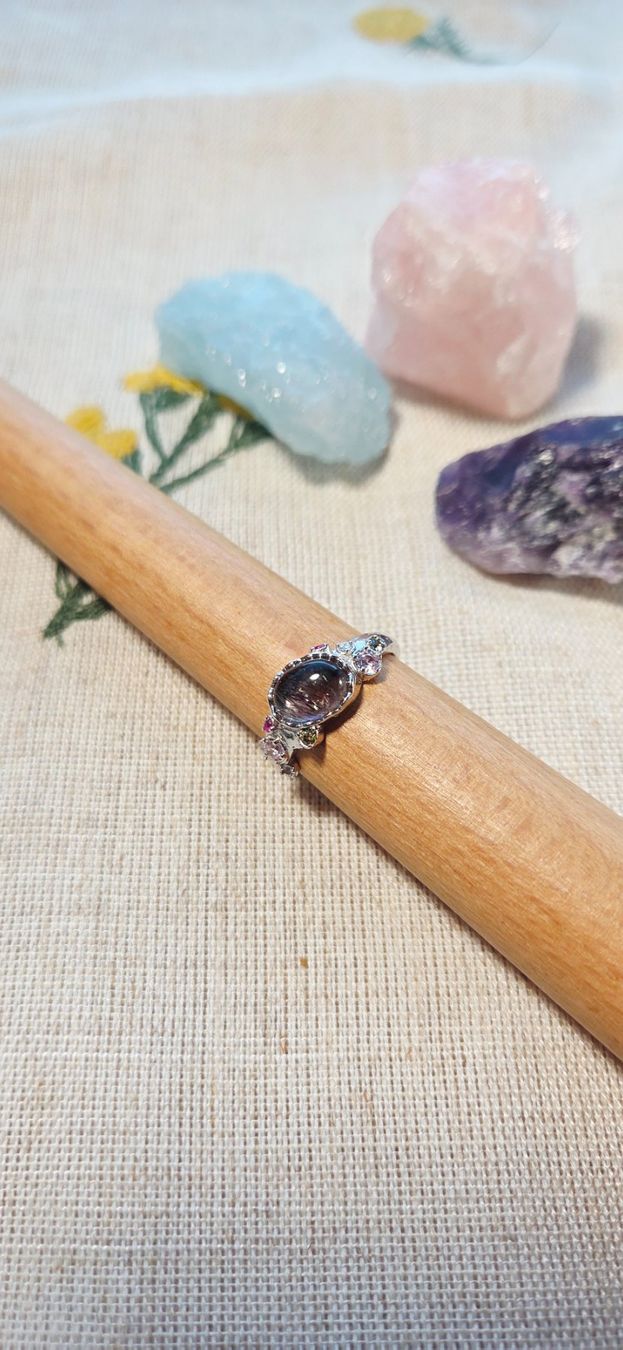 Anelli: NEW - S925 Super Seven Crystal Ring (Adjustable) – Nuovo (secondo la descrizione) da Zürich venduto da cin_wcf6 1