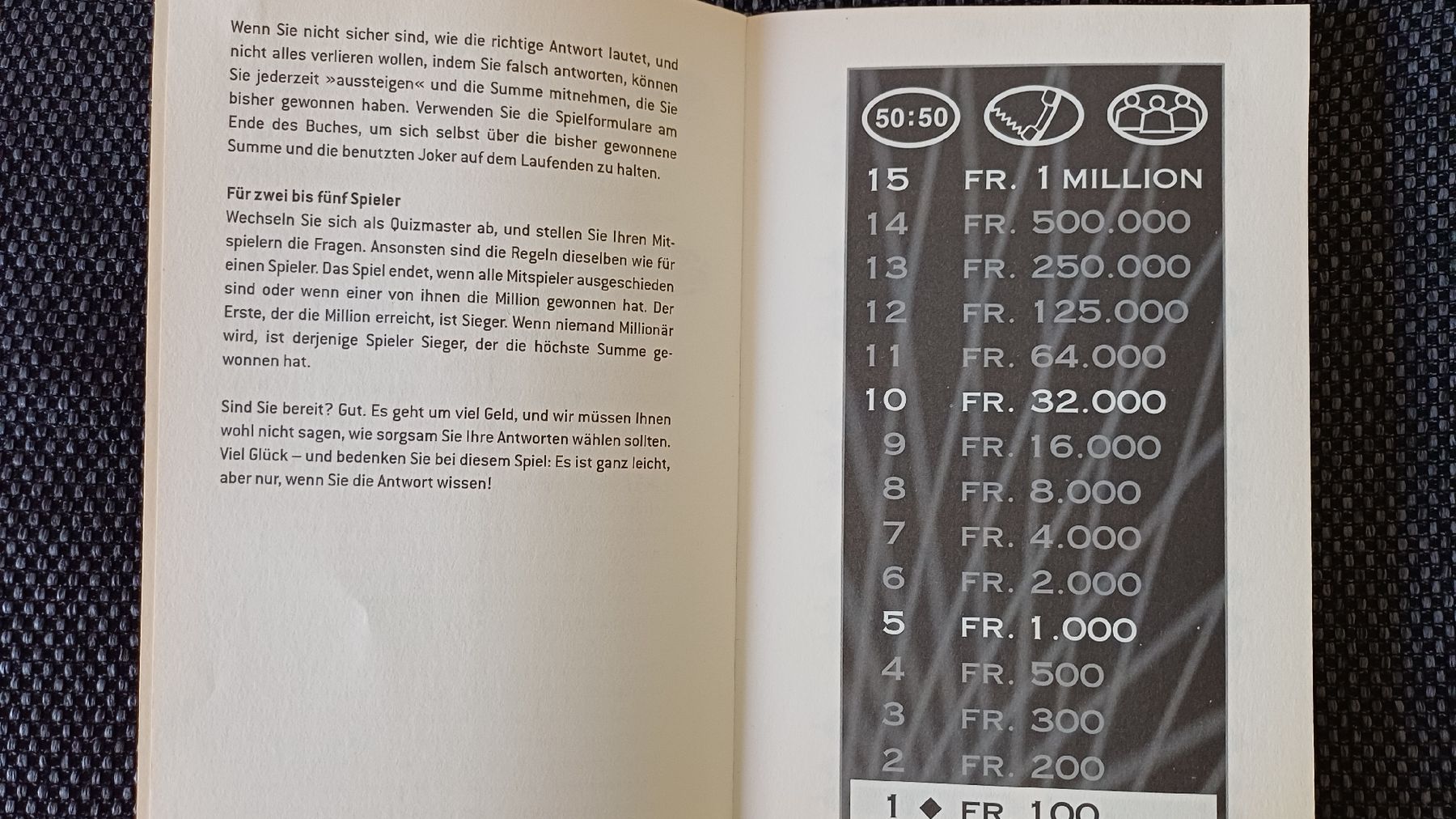 Bücher: Quiz- Buch WER WIRD MILLIOÄR - Schweizer Ausgabe – Gebraucht aus Siegershausen von Bubsi83 4