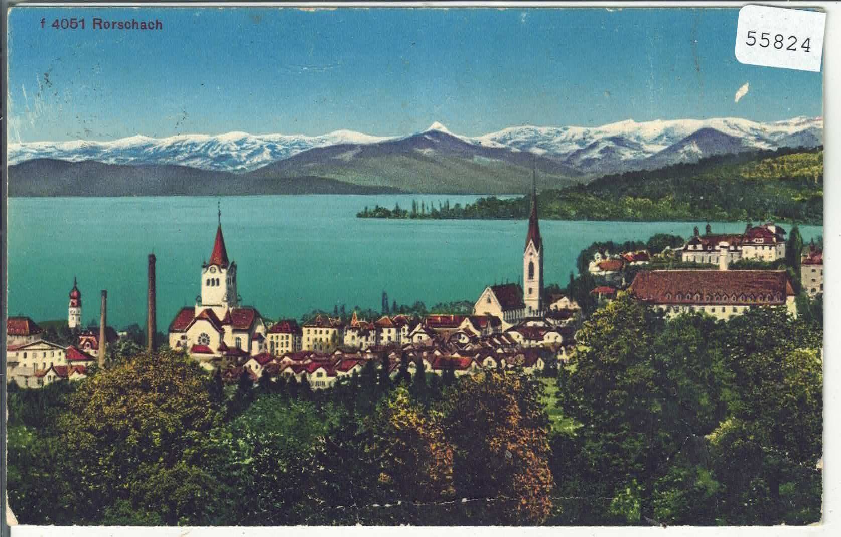 Cartoline postali: Rorschach - Generalansicht - Litho – Usato da Ettingen venduto da Kartenplanet