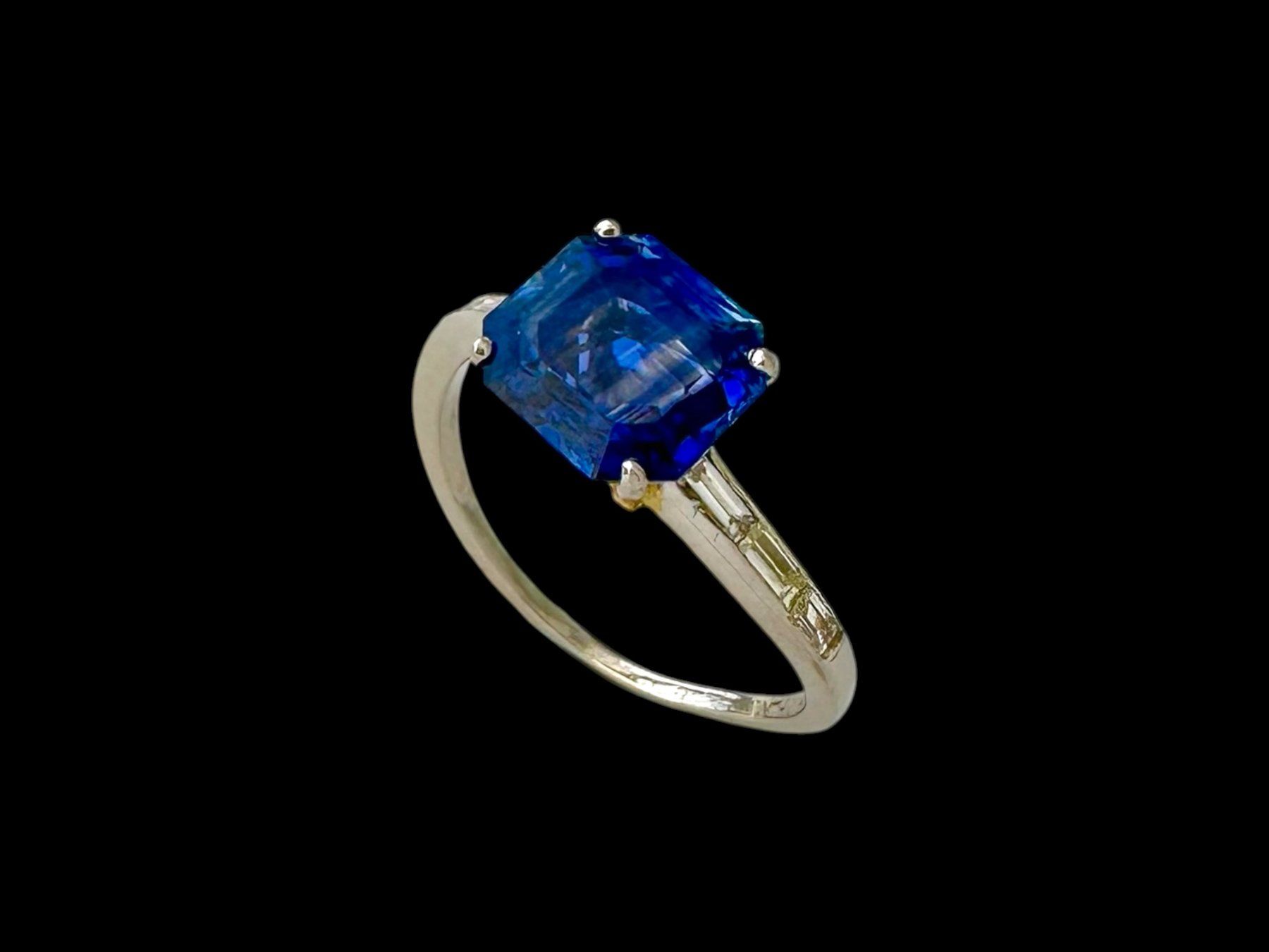 Anelli: Vintage, Saphir - Diamant - Ring, ca. 2.20 ct unerhitzt – Usato da Zuzwil SG venduto da artimmo 2