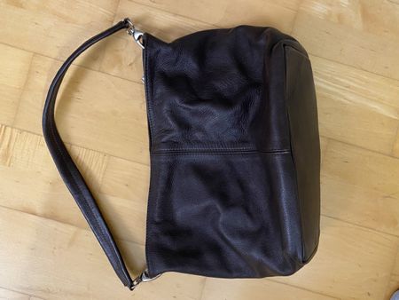 Damen Handtasche Leder dunkelbraun guter Zustand
