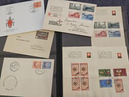 57 FDC Ersttagesbriefe und abgestempelte Briefmarken ab 1948
