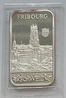 schöner 1 Silber-Unzen-Barren (31,1 Gramm)  FRIBOURG