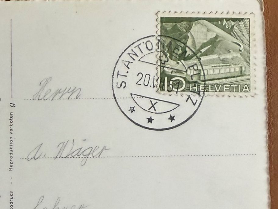 Cartoline postali: St. Antönien - Schafherde 1951 – Usato da Lutry venduto da Ediego 2