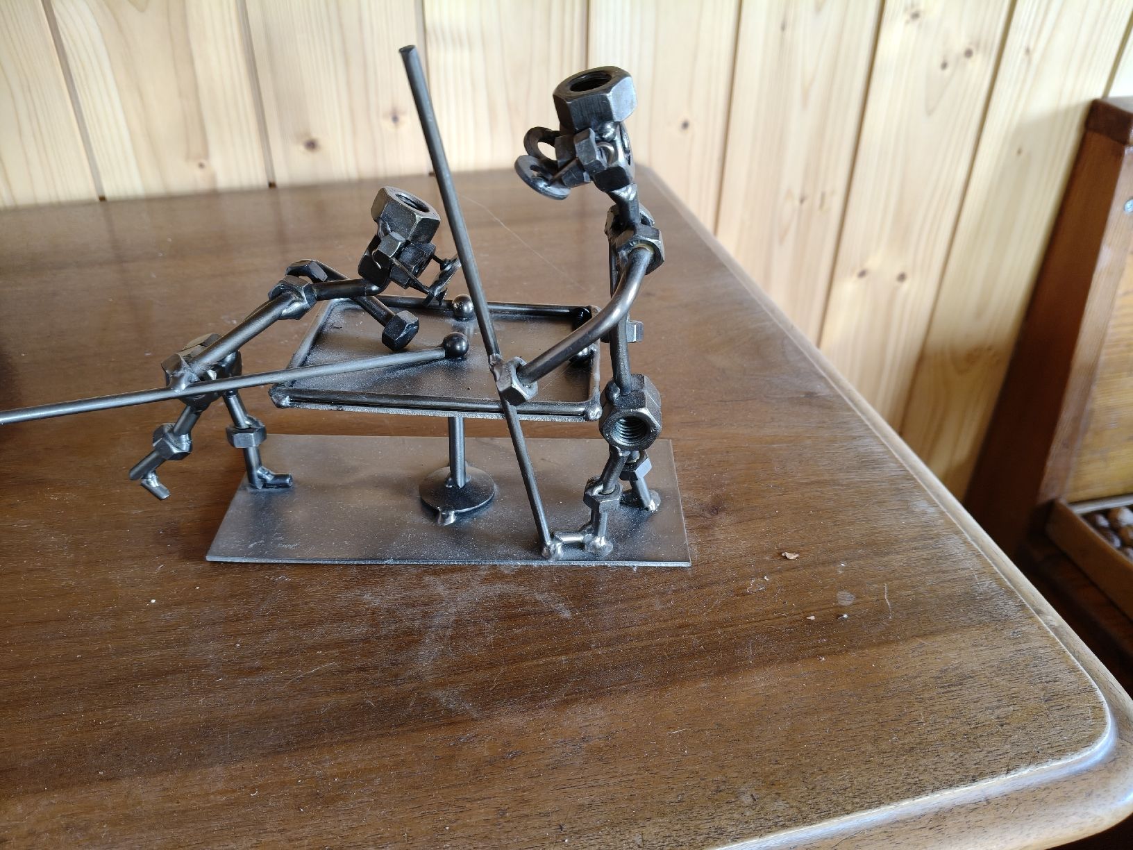 Skulpturen & Statuen: Metaldarstellung Billard – Neu (gemäss Beschreibung) aus Rothrist von Stranglehold