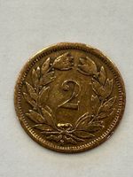 1 mal 2 Rappen 1875