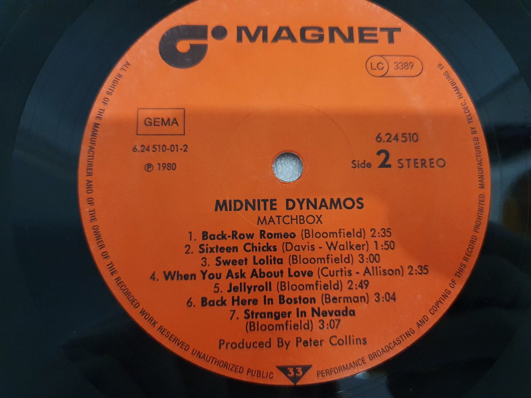 Dischi in vinile: Matchbox – Midnite Dynamos – Usato da Uster venduto da Vinyl-Leidenschaft 5