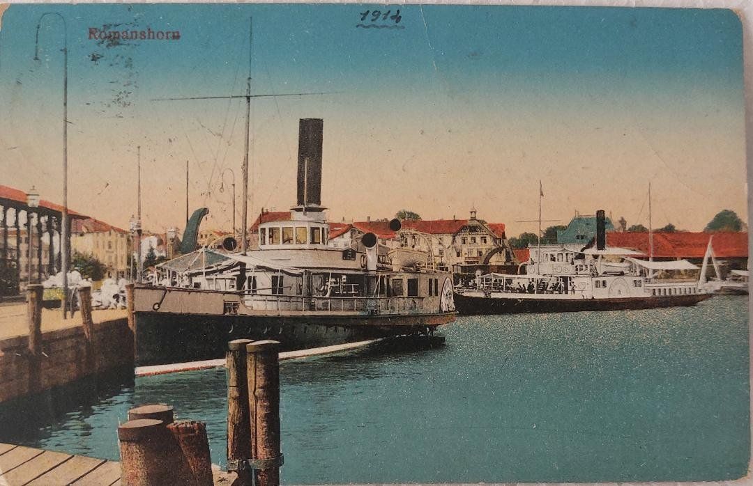 Ansichtskarten: ROMANSHORN - Dampfschiff - 1914 – Gebraucht aus Delémont von Domdom1