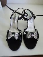 ZOPPETTI High Heels–Glitzer-Pailletten & Kristall-Schleife