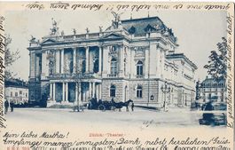 Zürich, Theater, Pferdekutsche, 1900