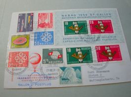 Toller Ballonpostbrief 1959, NABAG 1959, Block, Blockauss...
