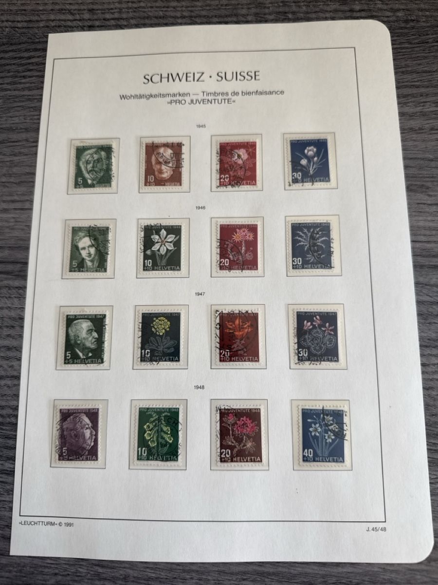 Tutti i francobolli: Schweiz Pro Juventute Briefmarken 1945-48 – Nuovo (secondo la descrizione) da Tafers venduto da Re.Ts