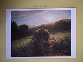 AK mit Kunst von Rudolf Koller / Heuwagen
