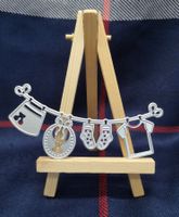 3 Stanzschablone Baby Geburt Storch