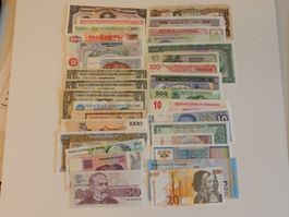 35 Stück  Internationale Banknoten