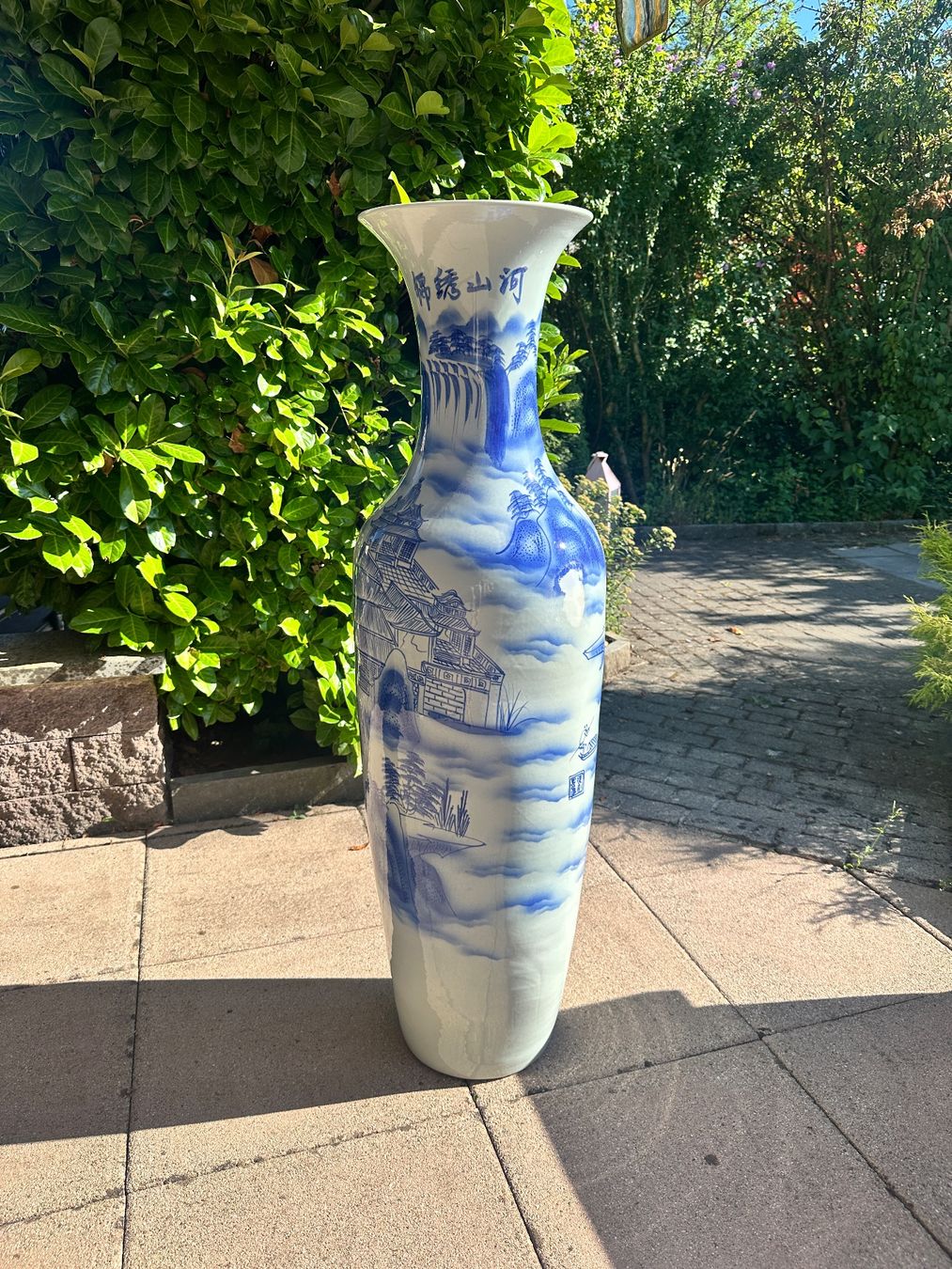Alle Dekorationen: Tall Blue & White Vases Pair - Summer Decor – Gebraucht aus Niederlenz von bul_m9x7 2
