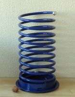 Porte parapluie spirale en métal laqué, style Memphis, 1980s