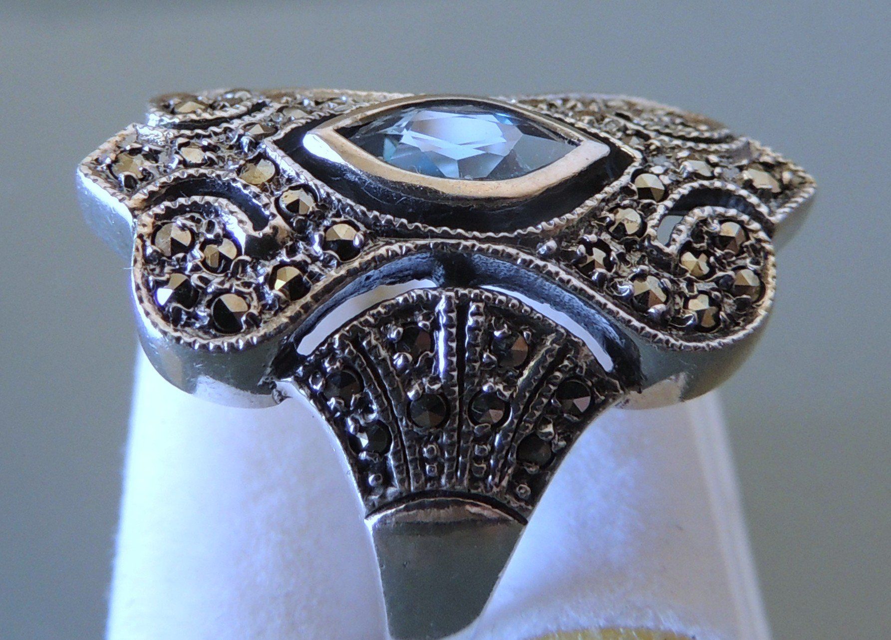 Anelli: Silber 925 Topas Fingerring Gr. 56 – Usato da Waldenburg venduto da schaller707 2