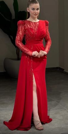 Rotes Paillettenkleid, festlich, Grösse 42, neuwertig