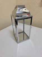 Windlicht aus Metall und Glas 40 cm hoch guter Zustand