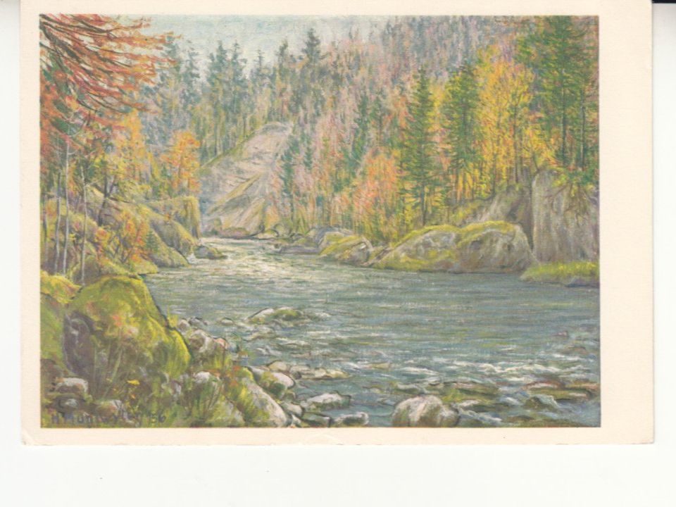 Ansichtskarten: Hirzel Sihlsprung 1957 – Gebraucht aus Bürglen TG von StampGraf