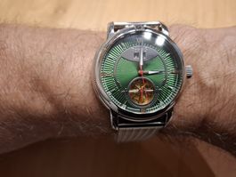 Fortis Porters Automatikuhr, Grün, neuwertig, ungetragen!