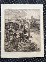Radierung / ROM Piazza del Popolo / signiert     (ID B5870)