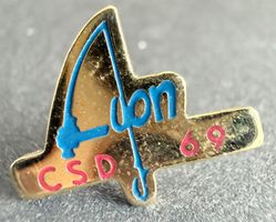 Pin’s CSD 69, département du Rhône pêche poisson