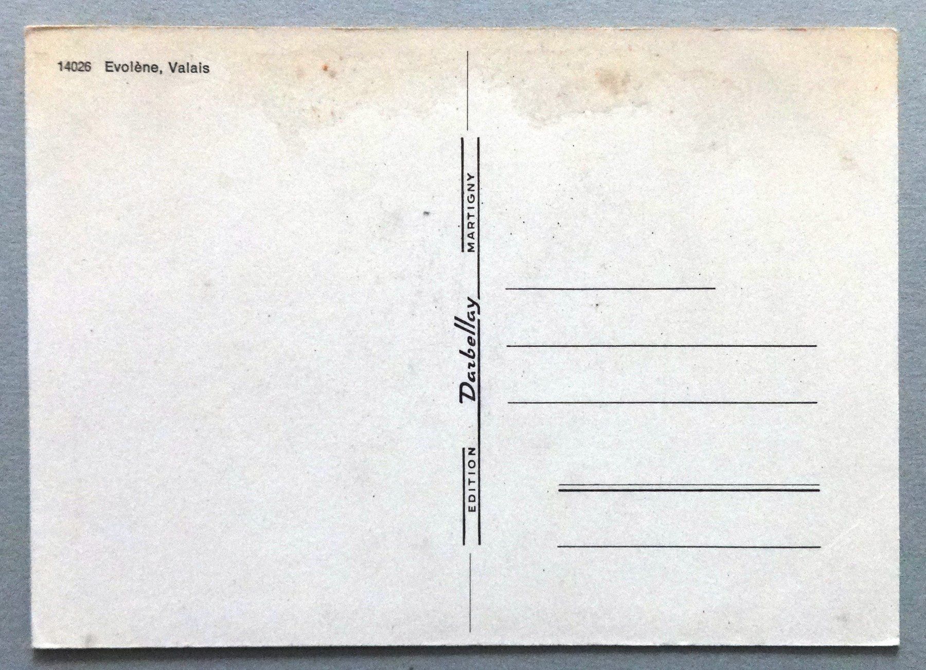 Cartes postales: Evolène – Défectueux à Fétigny par Billy2miny 1