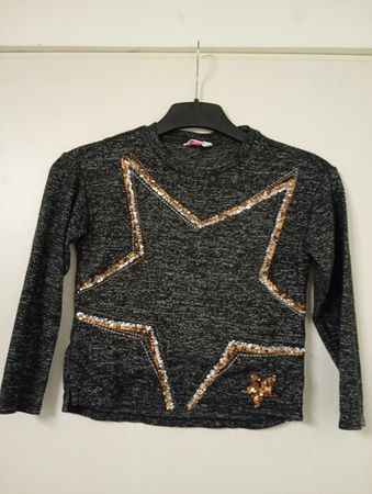 KIDS Pullover Dunkelgrau Grösse 128 Elsa Frozen II 7-8 Jahre