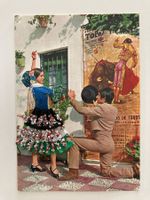 Postkarte Barcelona mit Stoffjupe