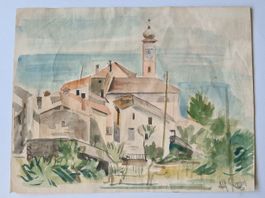 Alfons GRIMM (1898-1954)Aquarell San Rocco Bissone 1934