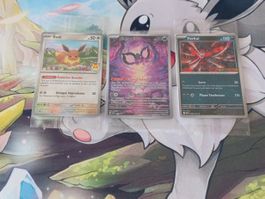 Lot de 3 cartes Pokémon scellées, Évoli, Pêchaminus, Yveltal