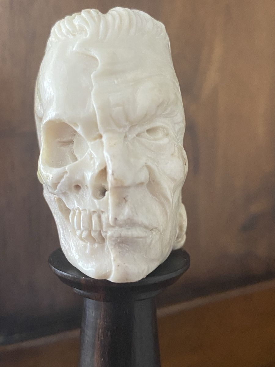 Statuette: Memento Mori Hirschhorn geschnitzt  – Usato da Berikon venduto da Samurai67ch 4